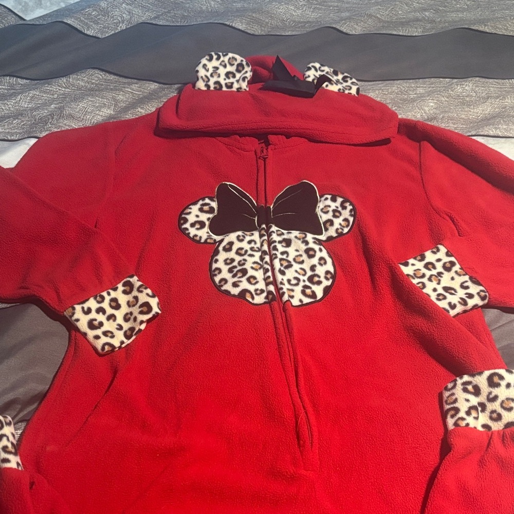 Disney Red Minnie Mouse Pajama Onesie